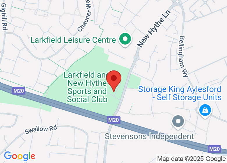 Map showing location of Larkfield Village Hall