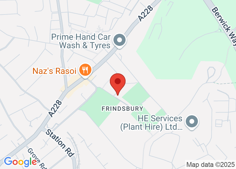 Map showing location of All Saints Parish Hall