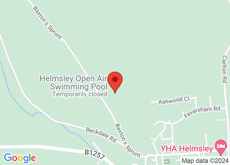 Map showing location of Helmsley Open Air Swimming Pool