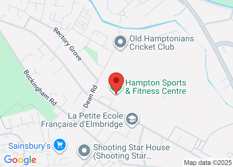 Map showing location of Hampton Sports & Fitness Centre