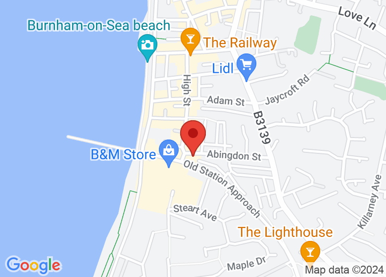 Map showing location of May's Cafè