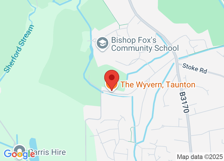 Map showing location of The Wyvern, Taunton