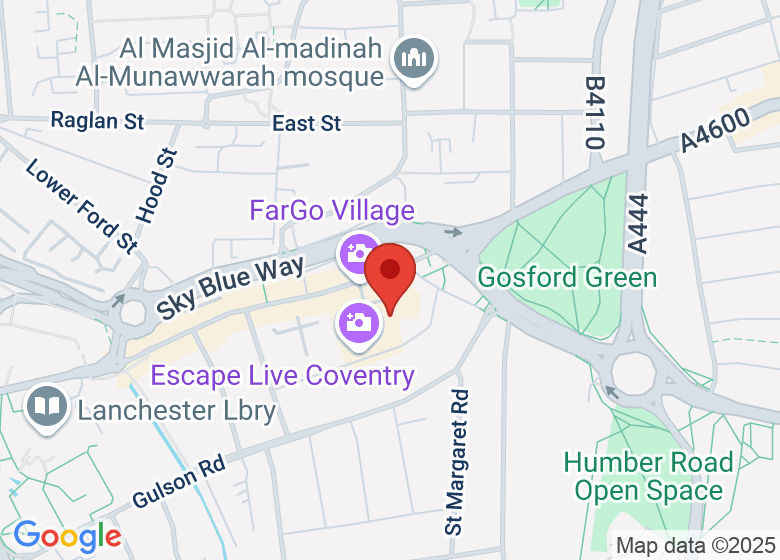 Map showing location of The Human Collective Hub