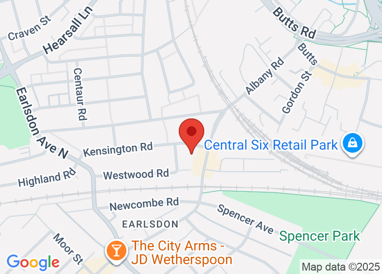 Map showing location of The Atelier