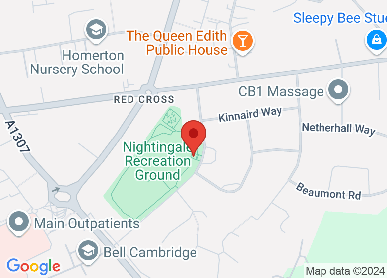 Map showing location of Nightingale Pavilion