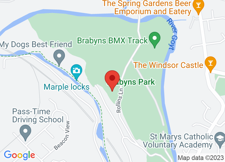 Map showing location of Brabyns Park recreational centre