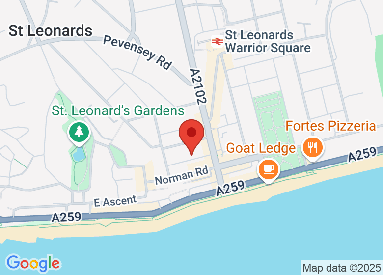 Map showing location of The Humble Hub