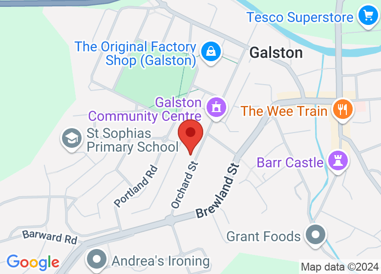 Map showing location of BB Mission Hall