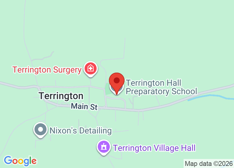 Map showing location of Terrington Hall Preparatory School