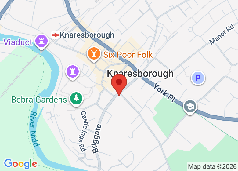 Map showing location of Knaresborough URC Church
