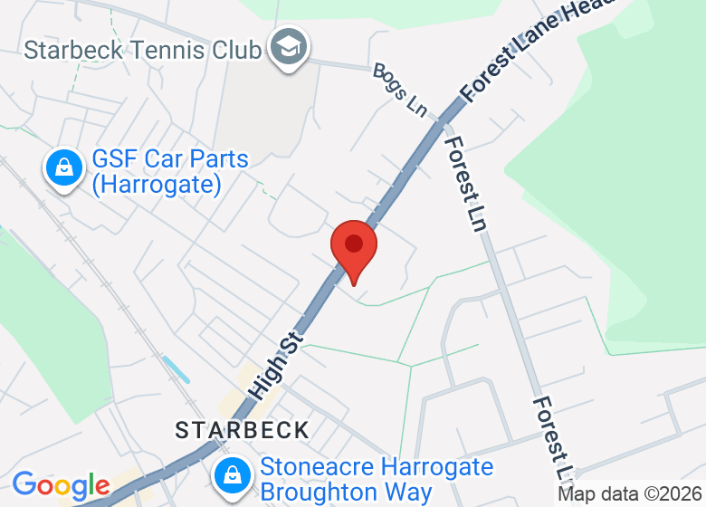 Map showing location of Starbeck Library