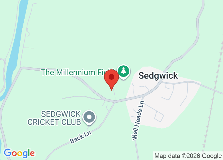Map showing location of Sedgwick Village Hall