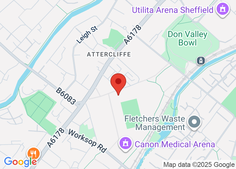 Map showing location of UTC Sheffield Olympic Legacy Park