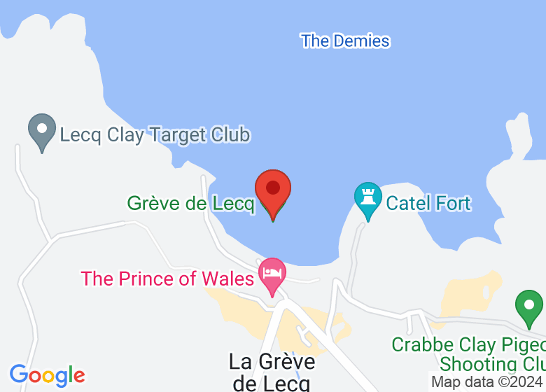 Map showing location of Seaside Cafe