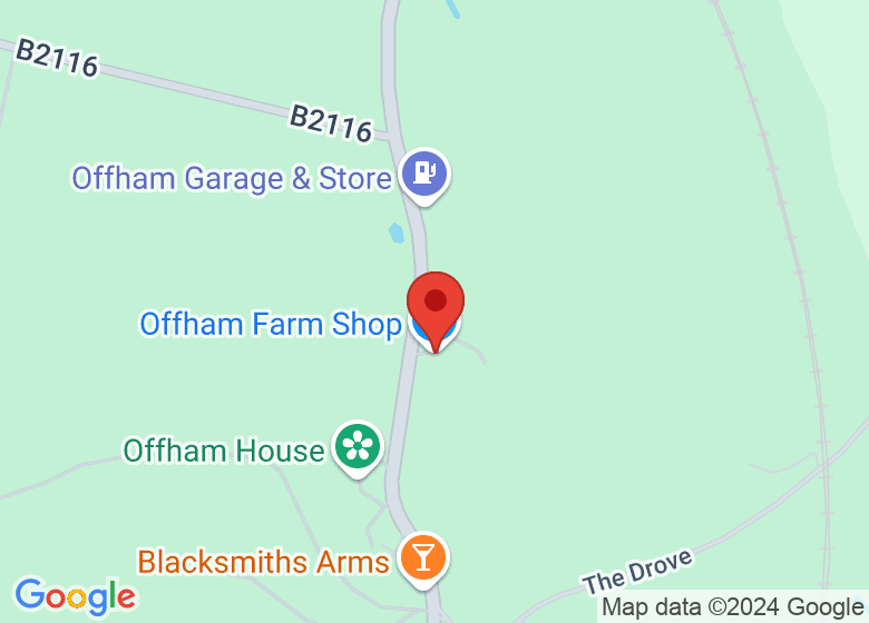 Map showing location of Offham Farm