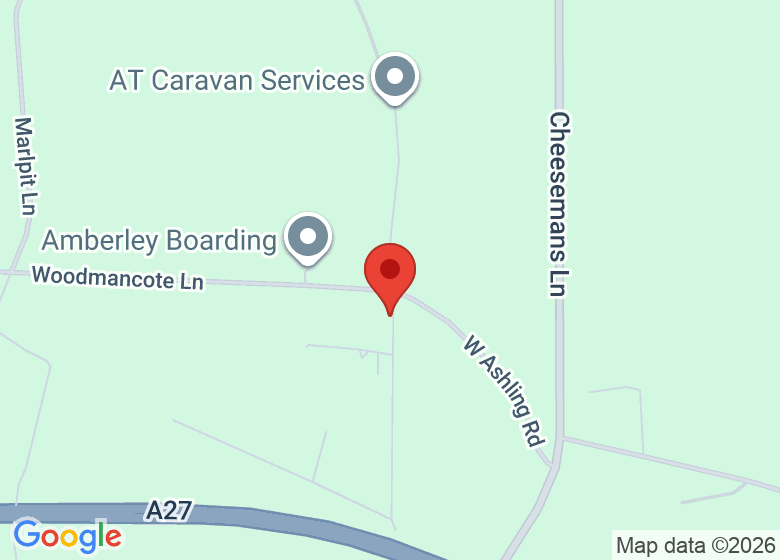 Map showing location of Private woodland 