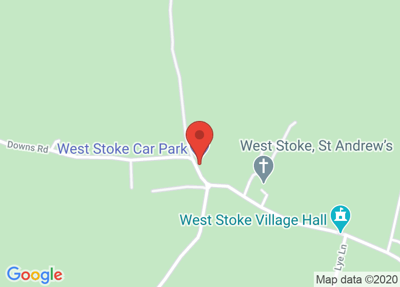 Map showing location of Kingley Vale Nature Reserve, West Stoke Car Park