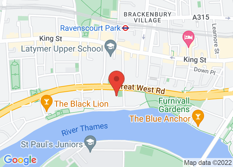 Map showing location of Latymer Sports Centre