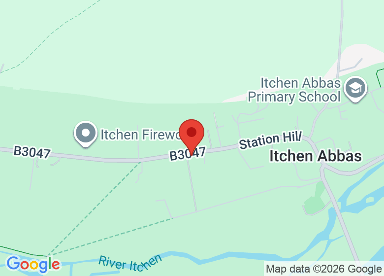 Map showing location of Itchen Abbas