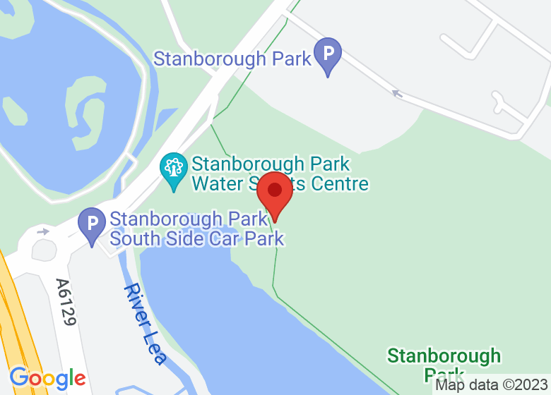 Map showing location of Stanborough Park