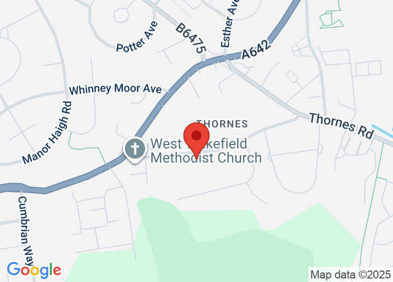 Map showing location of West Wakefield Methodist church hall