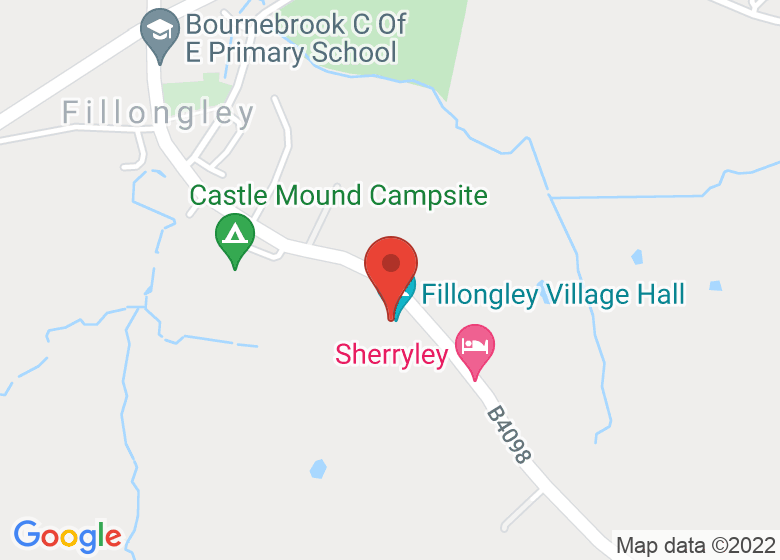 Map showing location of Fillongley Village Hall