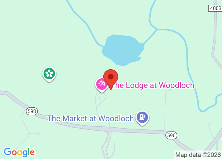 Map showing location of The Lodge at Woodloch Spa
