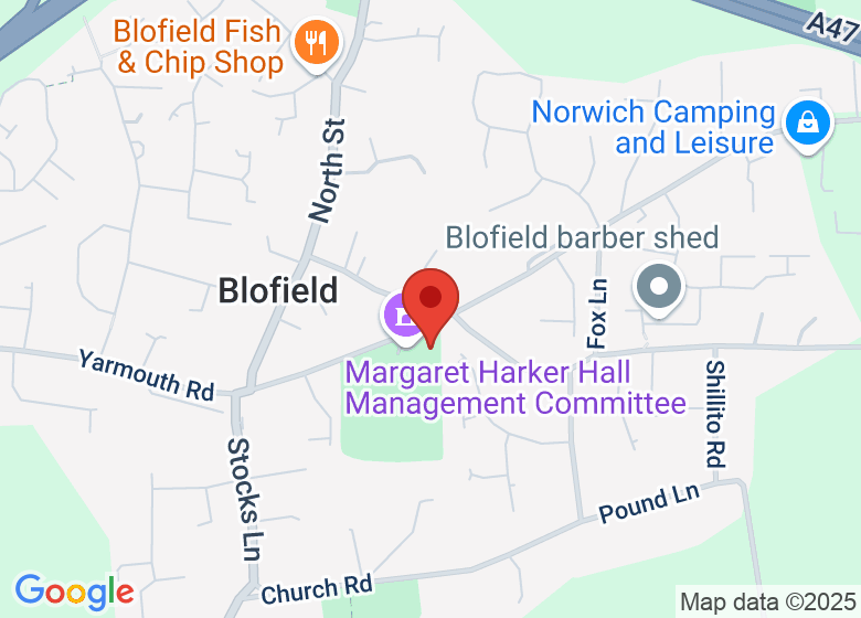 Map showing location of 1st Blofield & Brundall Sea Scout Group