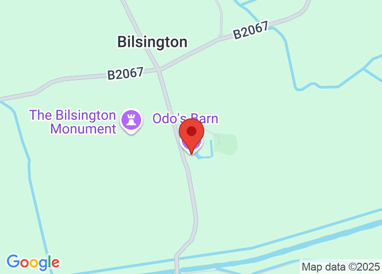 Map showing location of Odo's Barn