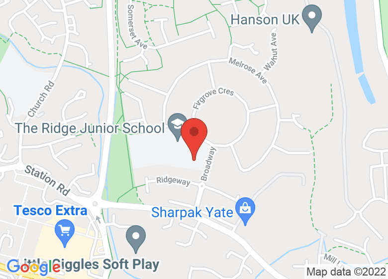 Map showing location of Broadway Infant School