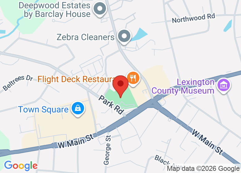 Map showing location of Lexington Leisure Center