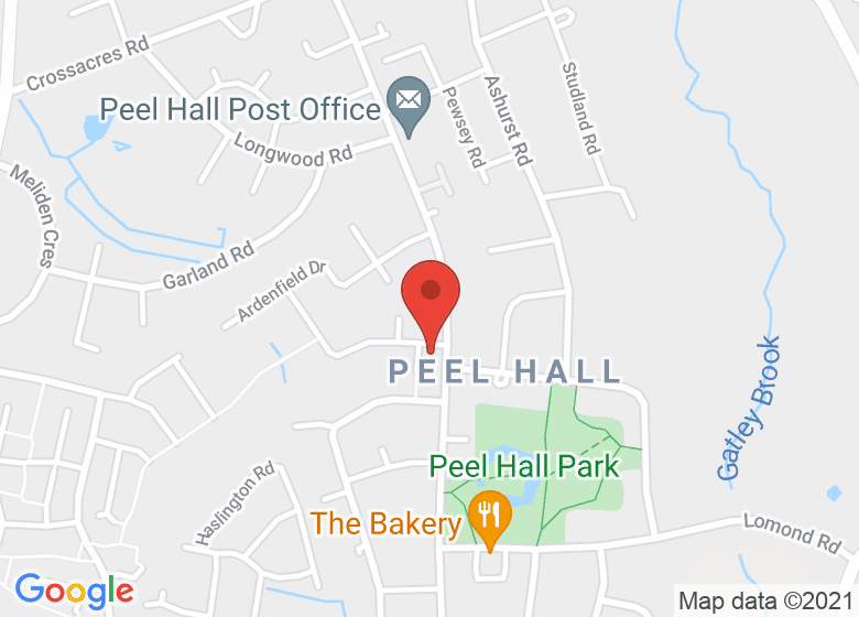 Map showing location of St Richard's Church Hall