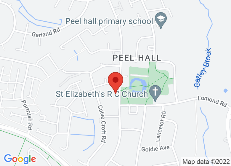 Map showing location of St. Richard's Church