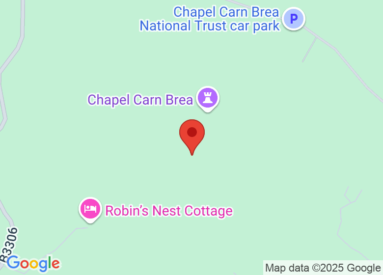 Map showing location of Chapel Carn Brea