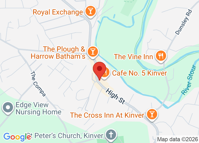 Map showing location of Roots Mind & Body Studio