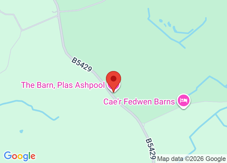 Map showing location of The Barn, Plas Ashpool