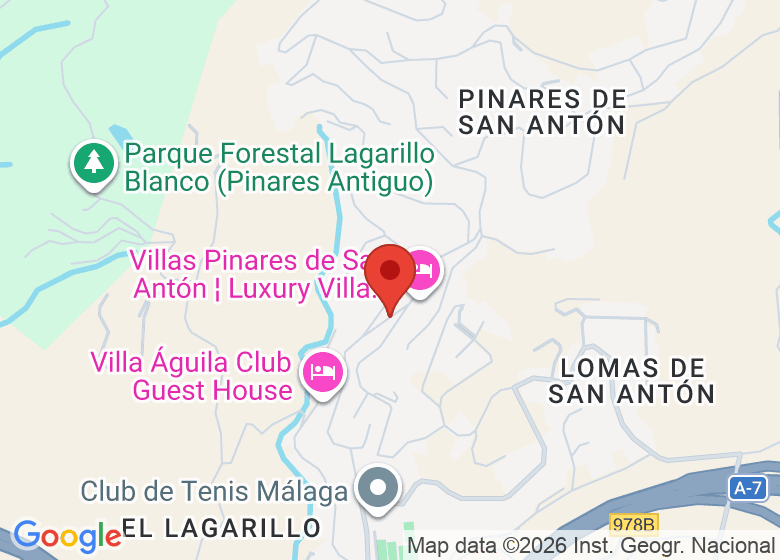 Map showing location of Avenida San Antón