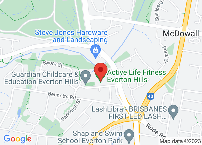 Map showing location of Active Life Fitness Everton Hills