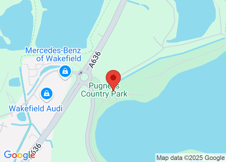Map showing location of Pugneys Country Park Car Park