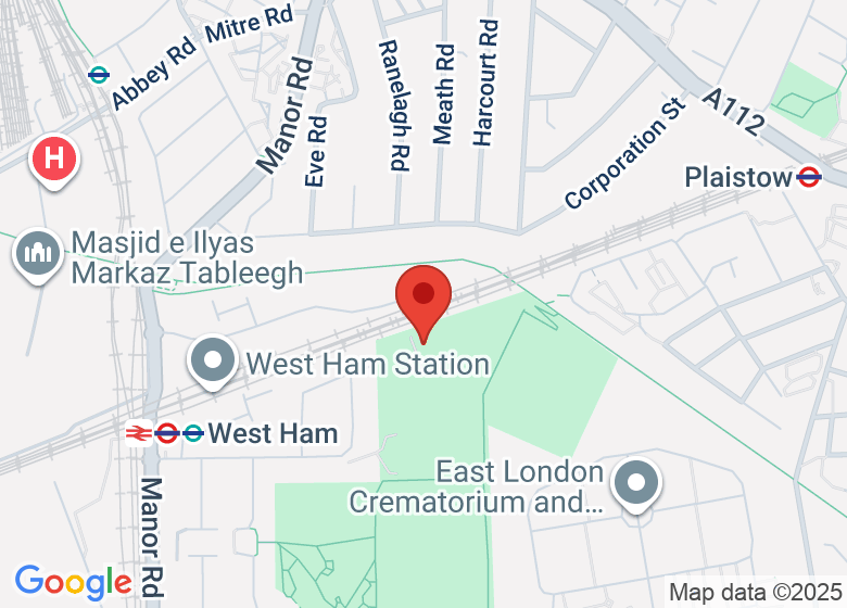 Map showing location of East London Rugby Club