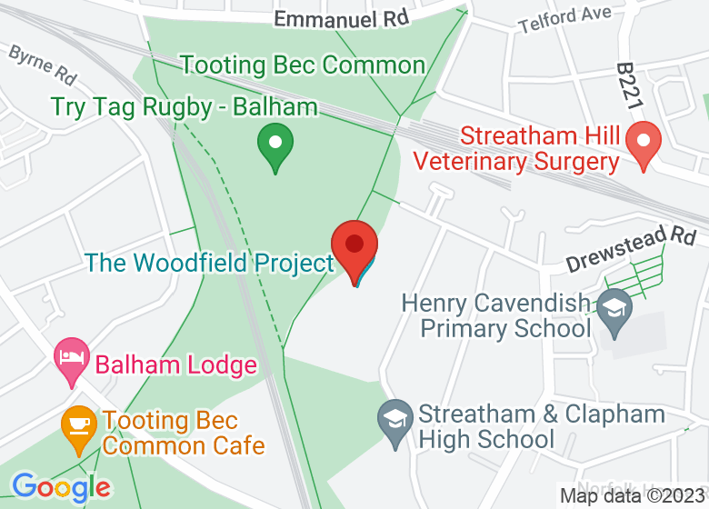 Map showing location of The Woodfield Project