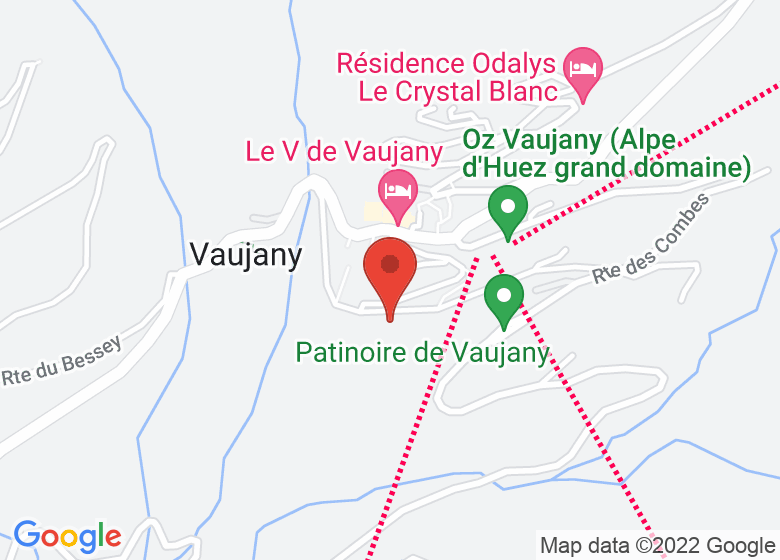 Map showing location of Chalet Saskia