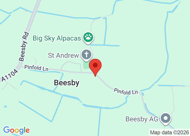 Map showing location of Beesby AG sunflower field