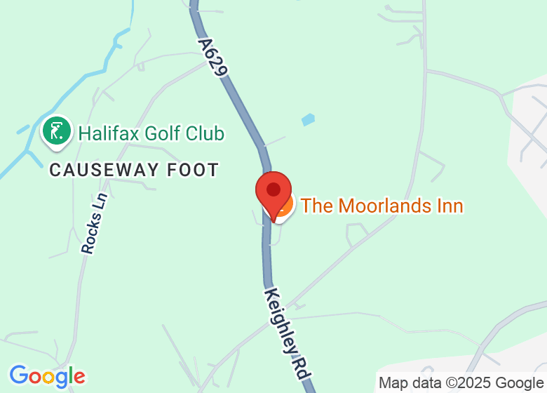 Map showing location of The Moorlands Inn