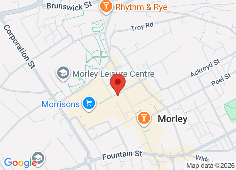 Map showing location of Toddler Sense Central & South Leeds