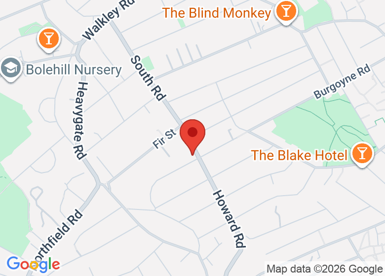 Map showing location of St Mary's Church, 