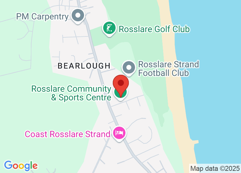 Map showing location of Rosslare Strand Community Centre