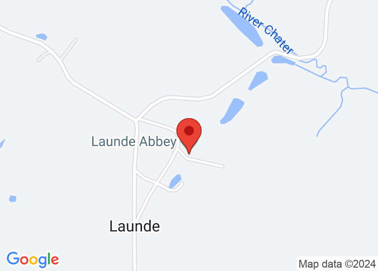 Map showing location of Launde Abbey 