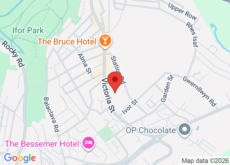 Map showing location of Dowlais Community Centre