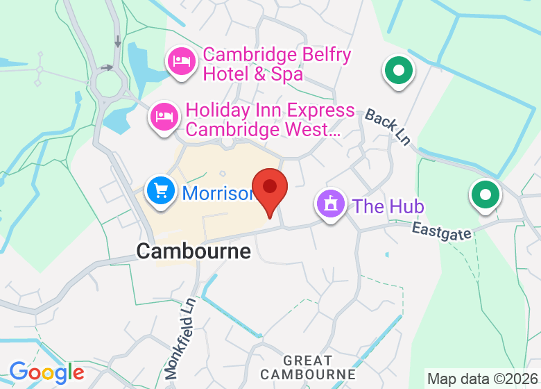 Map showing location of Best Start Family Hub - Cambourne